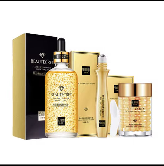 Coffret Soin Visage & Yeux Or 24K – BeautéCret & Senana